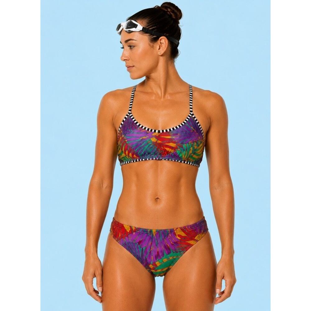 Dolphin Uglies Zelia Racerback Top & Bottoms Bikini Swimsuit Women’s L NWT NEW